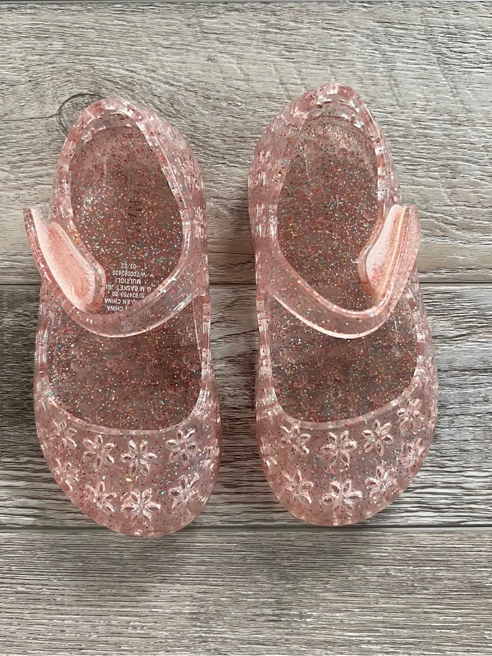 Old Navy Girls Baby Flower Jelly Shoes Size 12-18 Months